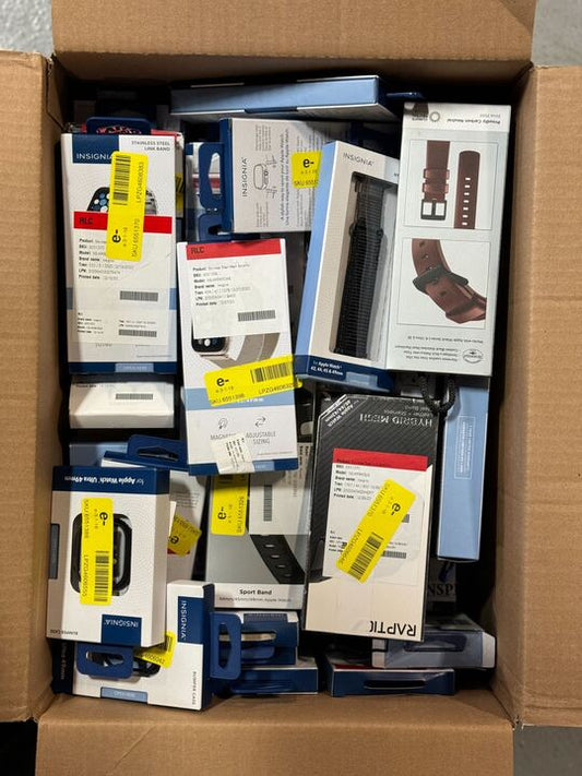 BOX OF RETURNS - Smartwatch accessories - 84 items - MSRP $3000